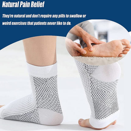CDBH Heelsium Pain Relief Socks, Heelsium Instant Pain Relief Socks, Compression Socks for neuropathy pain, plantar fasciitis socks for women (Black,2pairs,L)