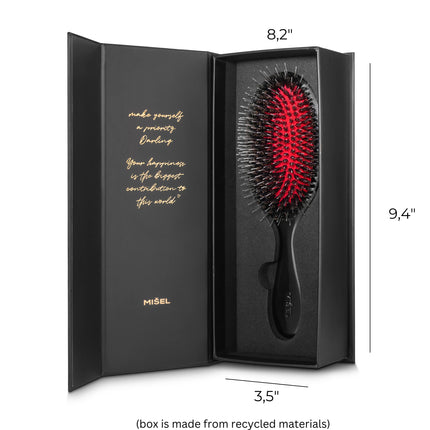 buy MISEL Professional Boar Bristle Hair Brush for Women and Men | Detangles All Natural Hair Types in India