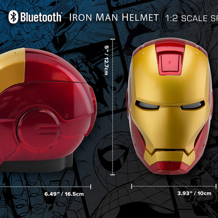 iHome Iron Man Bluetooth Speaker, Wireless Speaker with Rechargeable Battery and USB Charging Cable, Avengers Bluetooth Speaker for Kids and Adults