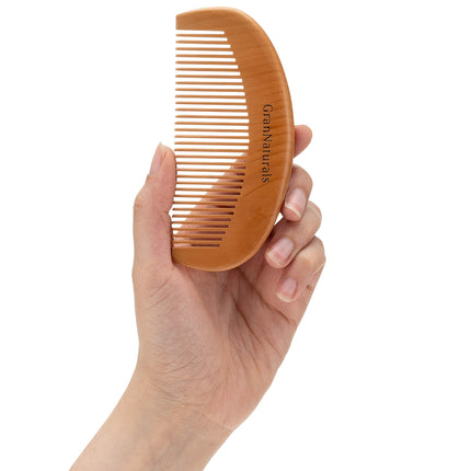 Buy GranNaturals Wooden Comb for Detangling & Styling Wet or Dry Curly, Thin, Thick, Wavy, or Straight Hair in India.