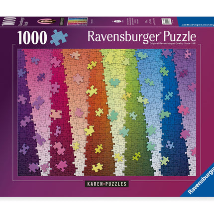 Ravensburger Karen Puzzles Colors on Colors 1000 Piece Jigsaw Puzzle for Adults - 12001027 - Handcrafted Tooling, Made in Germany, Every Piece Fits Together Perfectly