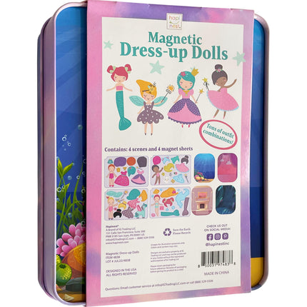 Hapinest Magnetic Dress Up Dolls Pretend and Play Travel Playset Toy for Girls Ages 4 Years and Up, Fairytale Fantasy