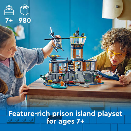 buy LEGO City Police Prison Island Toy Building Set, Birthday Gift for Boys and Girls Ages 7 Plus, in India