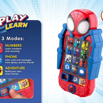 buy eKids Spidey and His Amazing Friends Toy Phone for Toddler with Built-in Preschool Learning Games in India