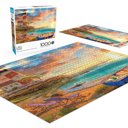 Buffalo Games - Lars Stewart - Serene Ocean - 1000 Piece Jigsaw Puzzle for Adults Challenging Puzzle Perfect for Game Nights - Finished Size 26.75 x 19.75
