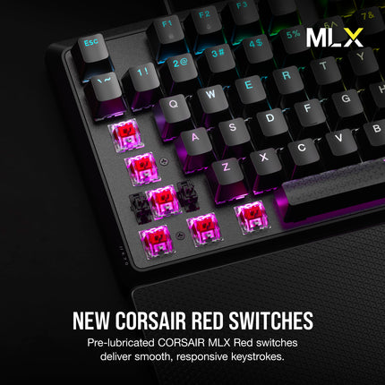 Buy CORSAIR K70 CORE RGB Mechanical Gaming Keyboard with Palmrest - Pre-lubricated Corsair MLX Red in India
