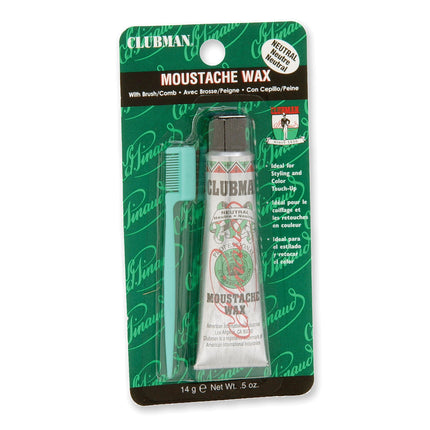 Clubman Moustache Wax Hang Pack - Neutral, 0.5 oz