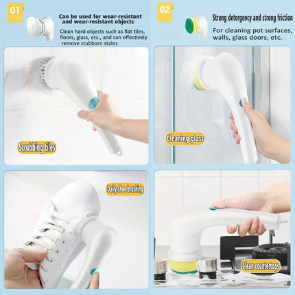 Electric Spin Scrubber 360° Cleaning Brush for Tiles, Stove, Bathroom, and Kitchen
