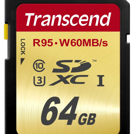 Buy Transcend 64 GB High Speed 10 UHS-3 Flash Memory Card 95/60 MB/s (TS64GSDU3),Gold India