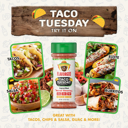 Buy Taco Tuesday Seasoning Mix by Flavor God - Premium All Natural & Healthy Spice Blend for Grillin in India