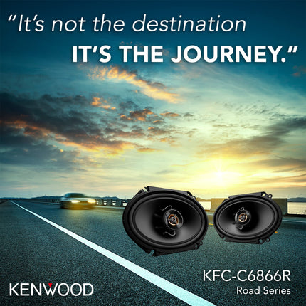 buy Kenwood KFC-C6866R Road Series Car Speakers (Pair) - 6"x8" 2-Way Car Coaxial Speakers, 250W, 4-Ohm Impedance, Cloth Woofer & Balanced Dome Tweeter, Heavy Duty Magnet Design in India