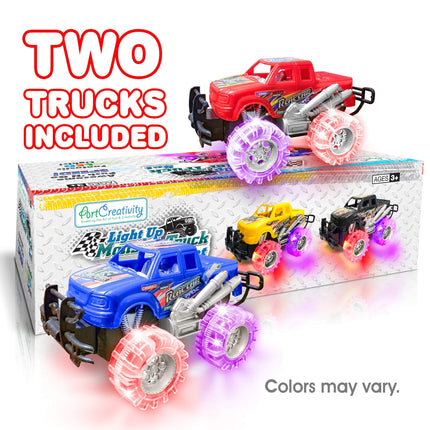 Buy ArtCreativity Light Up Monster Trucks for Boys and Girls, Toy Truck Set of 2, Monster Trucks for Boy in India