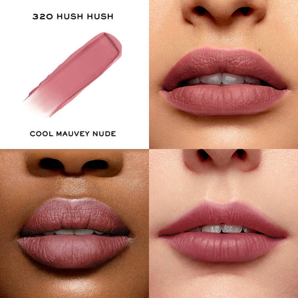 Lancôme L'Absolu Rouge Intimatte Hydrating Matte Lipstick - Buildable & Lightweight Formula with a Soft Matte Finish - Up To 12HR Comfort- 320 Hush Hush: cool mauvey nude