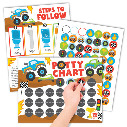 Buy Hadley Designs Truck Potty Training Chart for Toddlers Boys in India