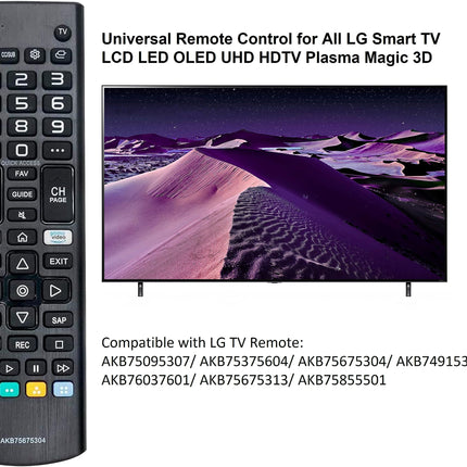 AKB75675304 Universal Remote Control for LG-TV-Remote All LG LCD LED HDTV Smart TVs