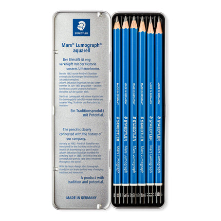 Buy STAEDTLER Lumograph Graphite Drawing and Sketching Pencils 100G6, Set of 6 Degrees in an Attractive Storage Tin (100G6) in India India