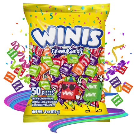 Buy Chewy Candy Winis Original Variety Bag â€“ Taffy Candy 50 individually wrapped pieces- Size 4 Oz Bag Assorted Easter Candy Mix in India