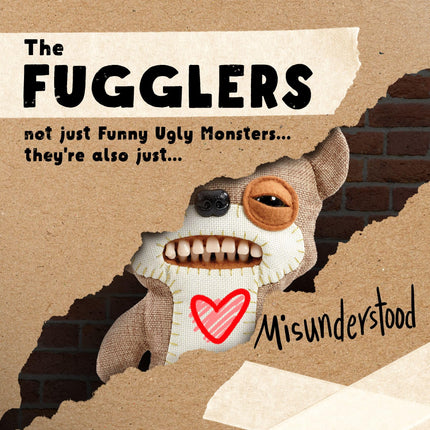 Fuggler Originals Funny Ugly Monster Stuffed 9 Inch Plush Toy, Teddy Bear Nightmare, Brown (Chase)