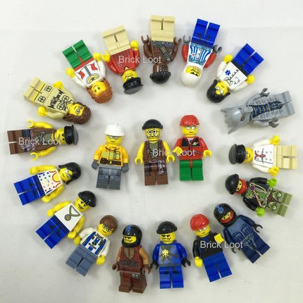 10 NEW LEGO MINIFIG PEOPLE LOT random grab bag of minifigure guys city town set by USA