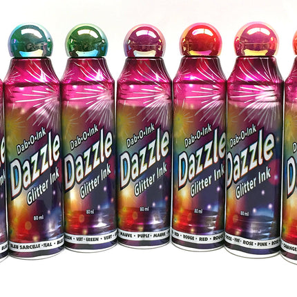 Dazzle Glitter Bingo Dauber/Dabber Ink 12-Pack - Mixed Colors