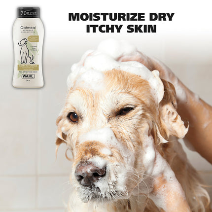 Wahl USA Dry Skin & Itch Relief Pet Shampoo for Dogs – Oatmeal Formula with Coconut Lime Verbena & Pet Friendly Formula, 24 Oz - Model 820004A
