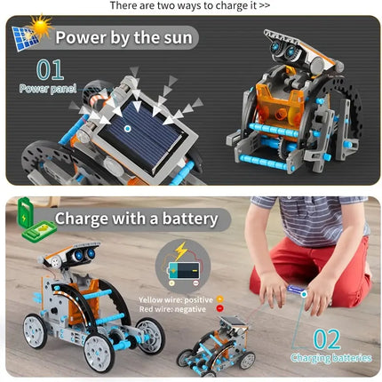 powered by the sun 12-in-1 Solar-Powered Robot DIY Kit