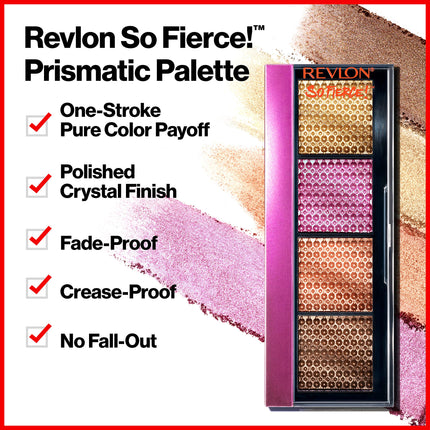 Revlon Eyeshadow Palette, So Fierce Prismatic Eye Makeup, Ultra Creamy Pigmented in Blendable Matte & Pearl Finishes, 961 That's A Dub, 0.21 Oz