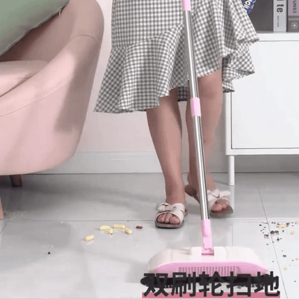 Floor Cleaning with use of Spin Mop Brush 