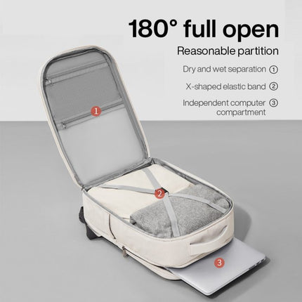 180 degree full open travel backpack 