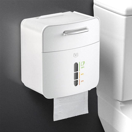 Maxbell Toilet Paper Holder Storage Shelf Waterproof Wall-Mounted