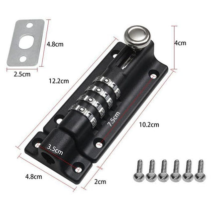 Dimension of door bolt sliding:: door bolt and latch::passcode door lock