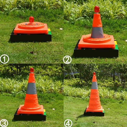 MaxbellGear Foldable Reflective Traffic Cone with LED Warning Light