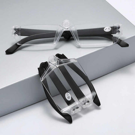 Maxbell Folding Reading Glasses: Compact, Lightweight, Rimless - Unisex, Affordable Eyewear Solution