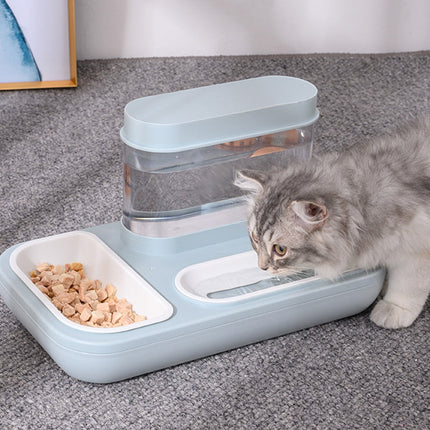 Cat drinking water from Automatic Pet Water Dispensing Bowl