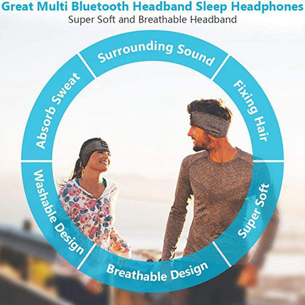 Wireless Sleep Headphones Headband with HD Stereo Speakers | Ideal for Insomnia, Workouts, Jogging, Yoga