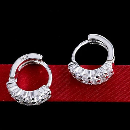 Maxbell Silver-Plated Double Row Earrings - Elevate Your Style with Elegance