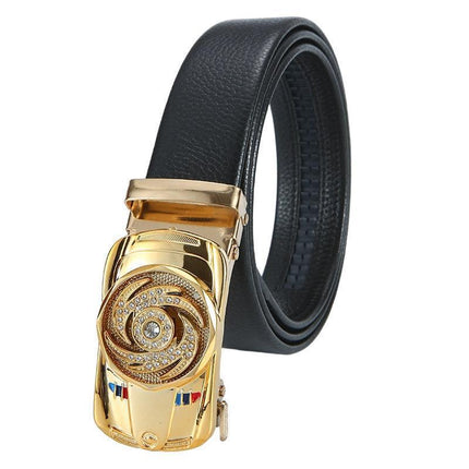 Maxbell Men's Automatic Buckle Belt - Perfect for Business & Casual Wear, Live Broadcast and Street Style