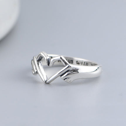 Maxbell Two Hands Heart Ring for Women - Embrace Love and Elegance