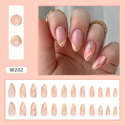 Maxbell 24 Pcs Glossy Fake Nails: Long Press-On Acrylic Nails for a Perfect Manicure