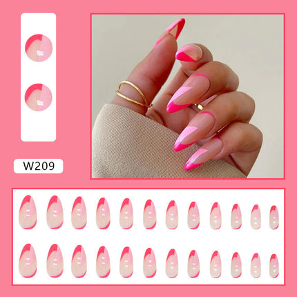 Maxbell 24 Pcs Glossy Fake Nails: Long Press-On Acrylic Nails for a Perfect Manicure
