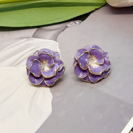 Maxbell Dreamy Purple Flower Earrings: Elegant, Hypoallergenic, Perfect for Every Occasion