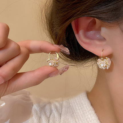 Maxbell Flower Ball Earrings: Elegant Crystal Floral Design for Women | Perfect Blend of Style & Elegance |