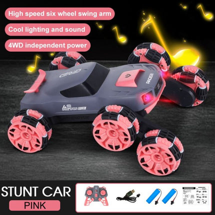 remote control stunt car 360::remote control car mini::six wheel remote control car