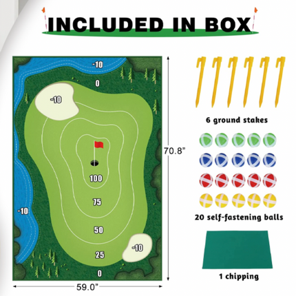 golf game-chip game-golf mat for indoor outdoor games golf home kit