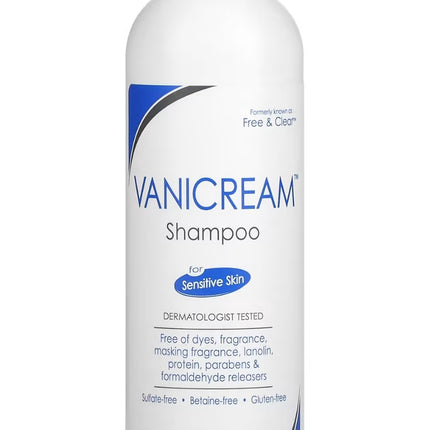 Vanicream Shampoo For Sensitive Cream, Dermatologist Tested, Fragrance Free