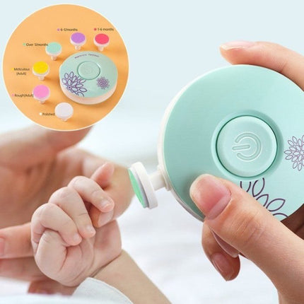 Maxbell Baby Reusable Manicure Set - Battery Operated Grooming Kit for Precise Nail Care