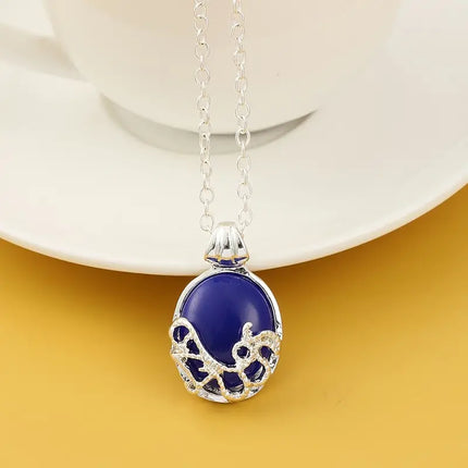 Maxbell Blue Pattern Necklace - Chic Daily Wear Accessory for Women