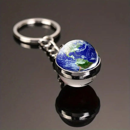 Solar System Keychain with Luminous Moon – Perfect Space Gift
