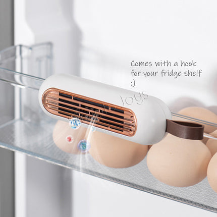 Air Purifier - Refrigerator Deodorizer, Negative Ion Charging, Ozone Sterilization Fresh-keeping, Compact Bedroom Accessory