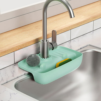 Anti-Splash Faucet Draining Countertop Mat Rack: